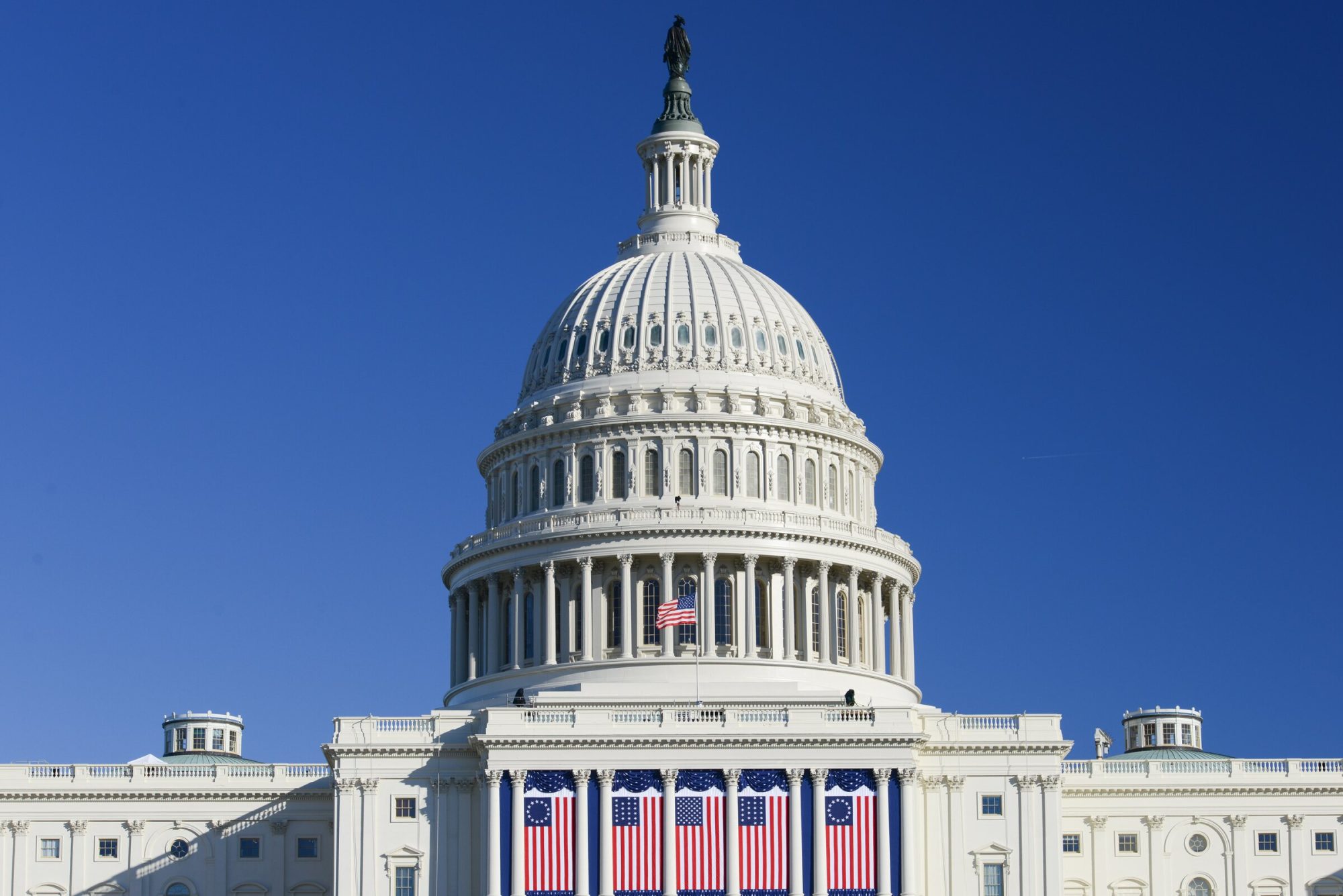 United States Capitol beneath a clear blue sky